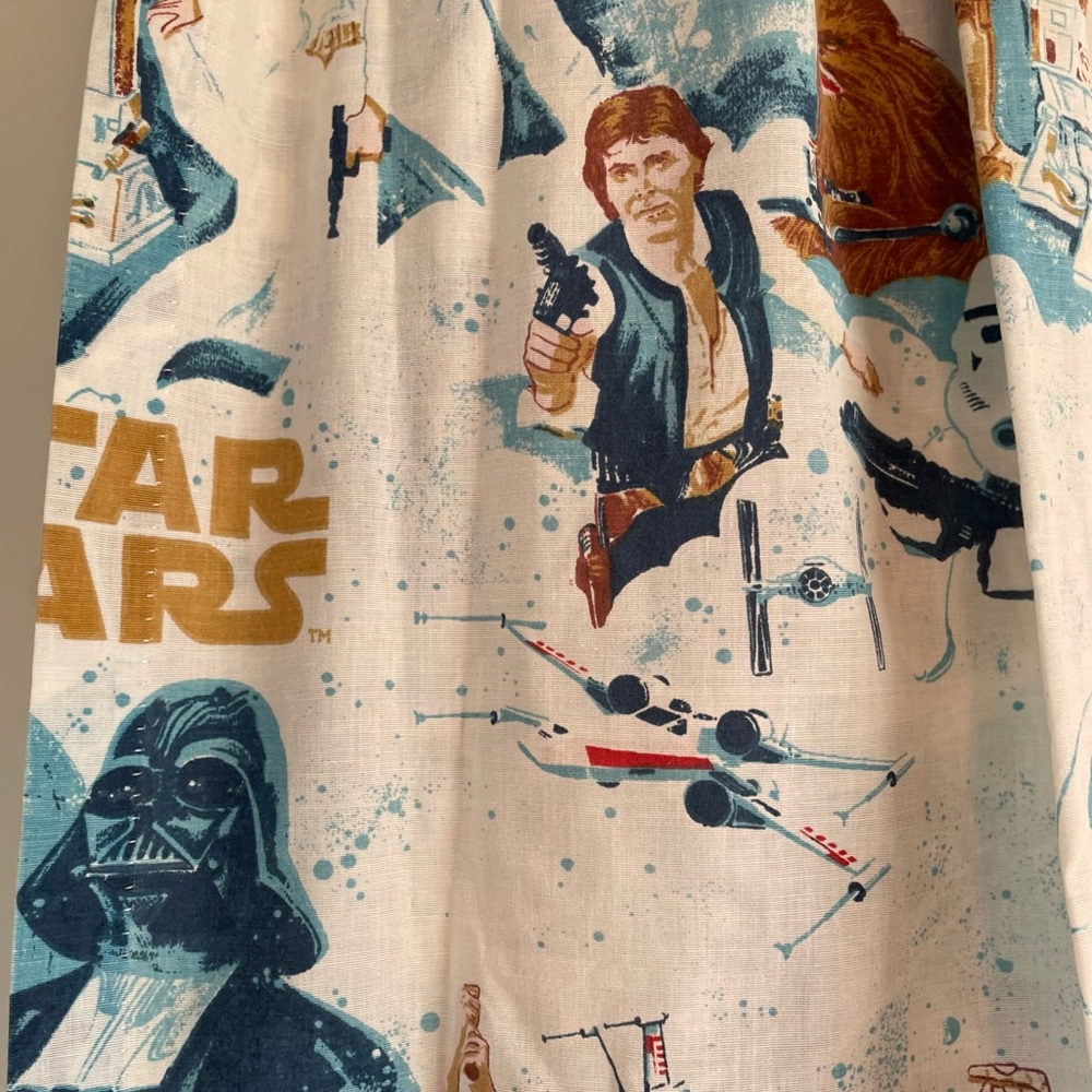 Vintage Star Wars Curtain & Twin Top Sheet Set